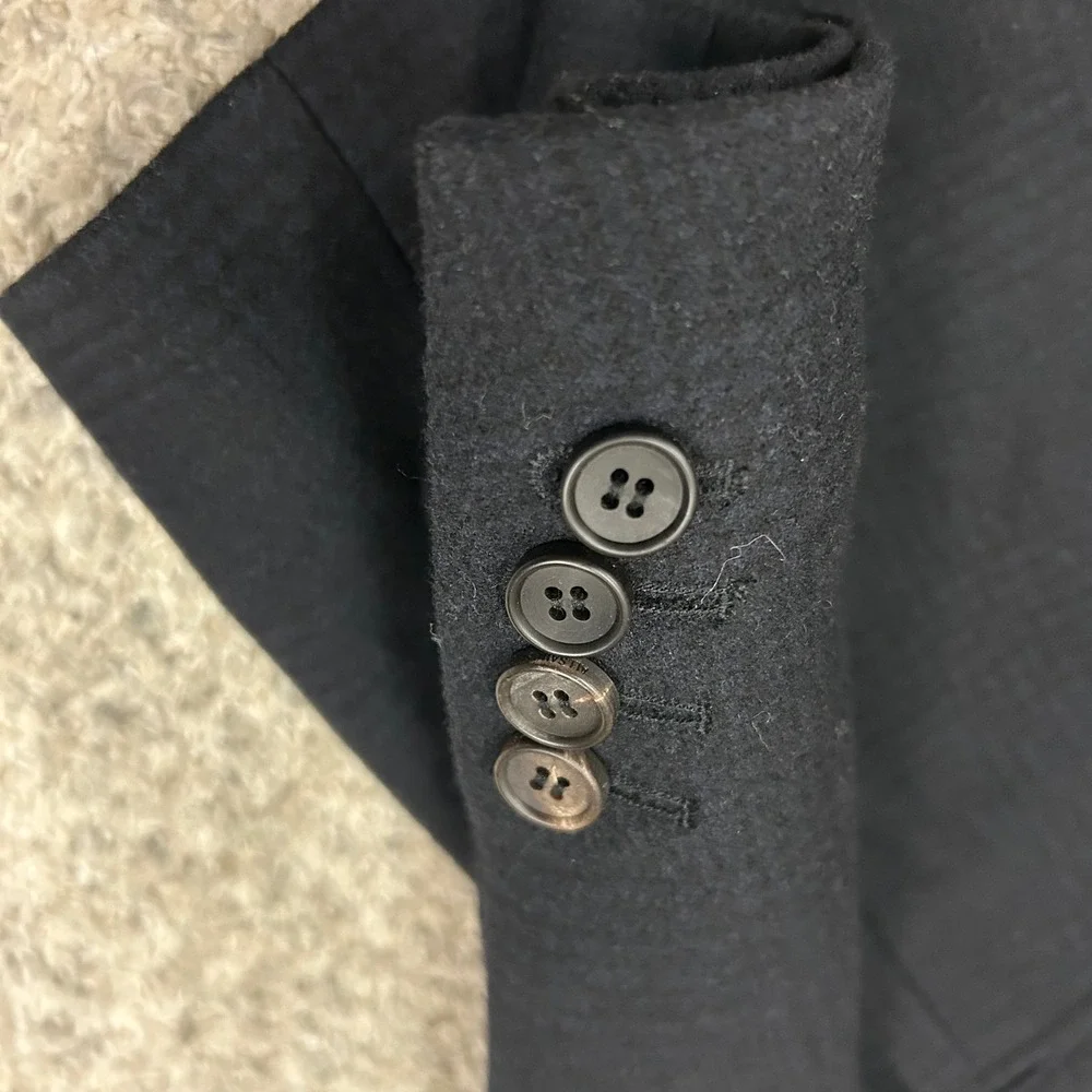AllSaints Blazer‎ Italian Cloth 36 Black Wool Cashmere Blend Slim Fit Jacket